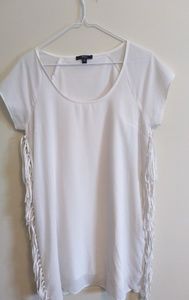 🌞Very J White Fringe Dress Size Medium